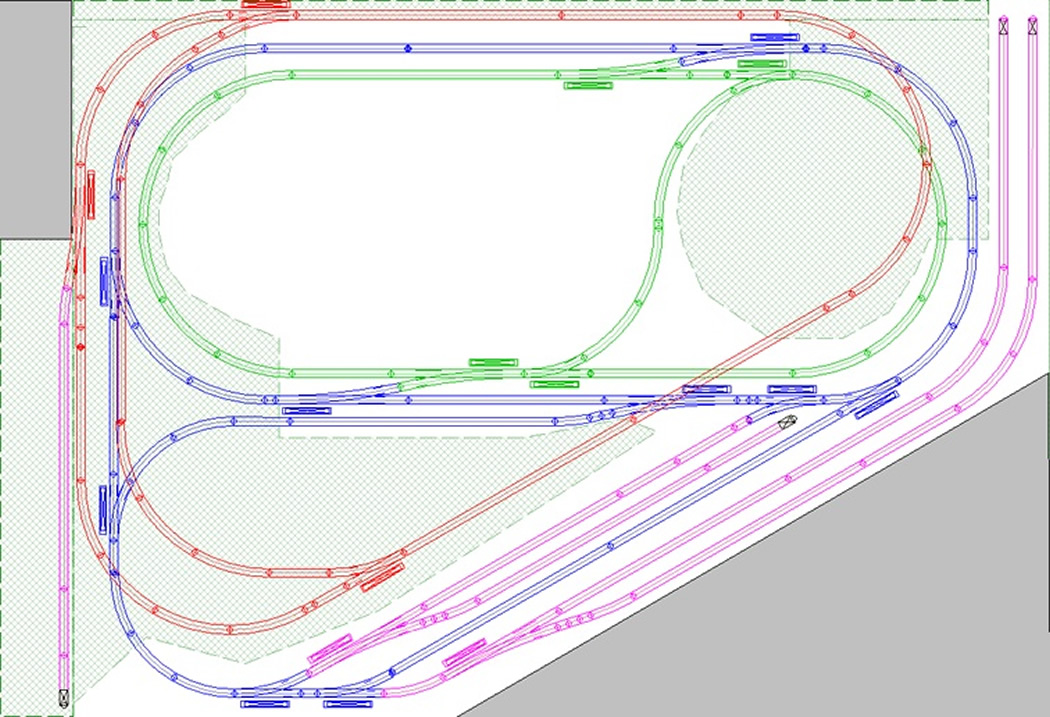 RR Track drawing of our layout.