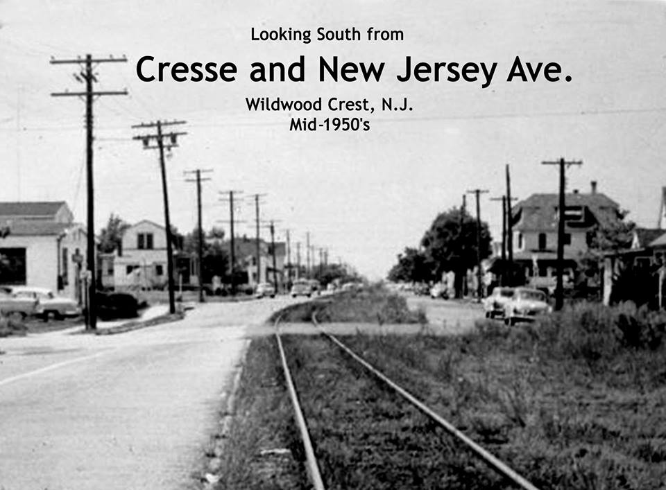 Photo of railroad tracks in Wildwood Crest, NJ circa Mid-1950