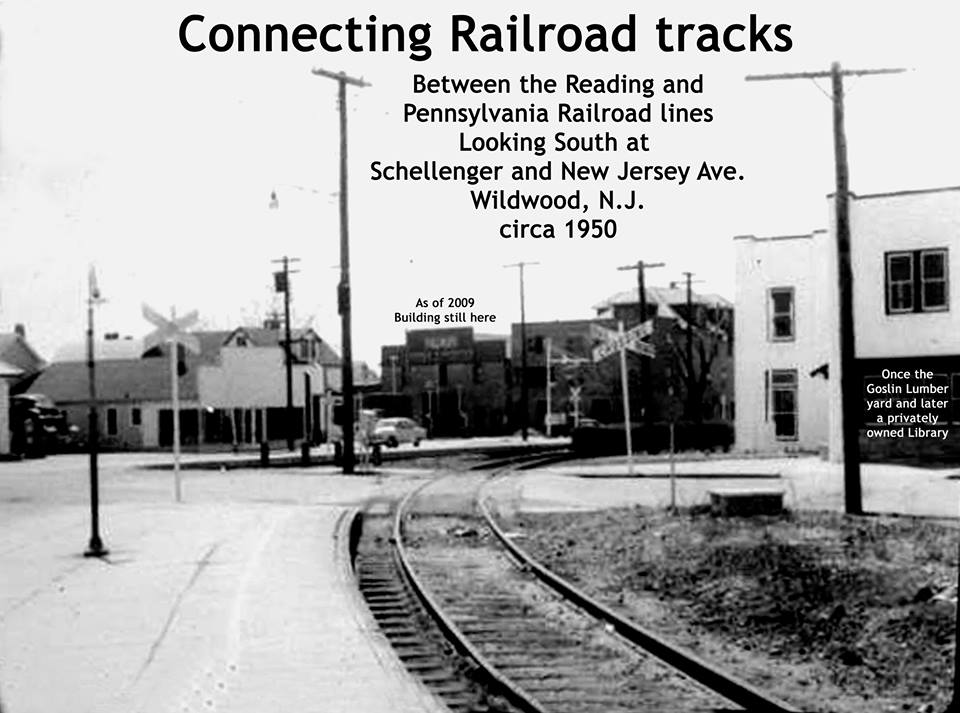 Photo of railroad tracks in Wildwood NJ circa 1950