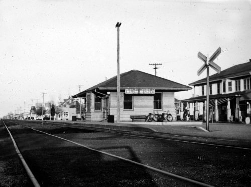 Photo of the original Wildwood Crest train station. at New Jersey Avenue and Sweetbriar Road.